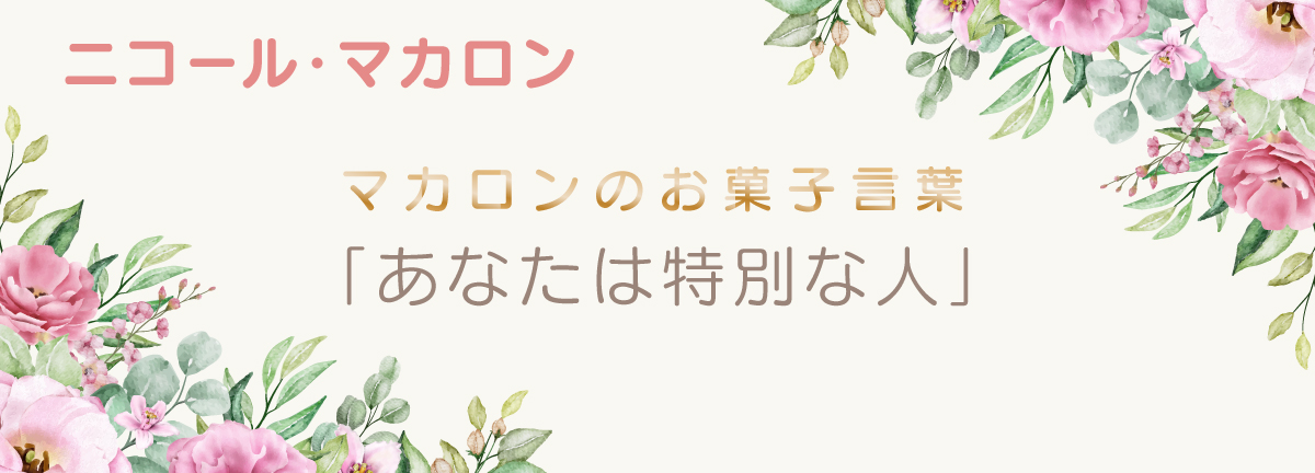 マカロンのお菓子言葉「あなたは特別な人」